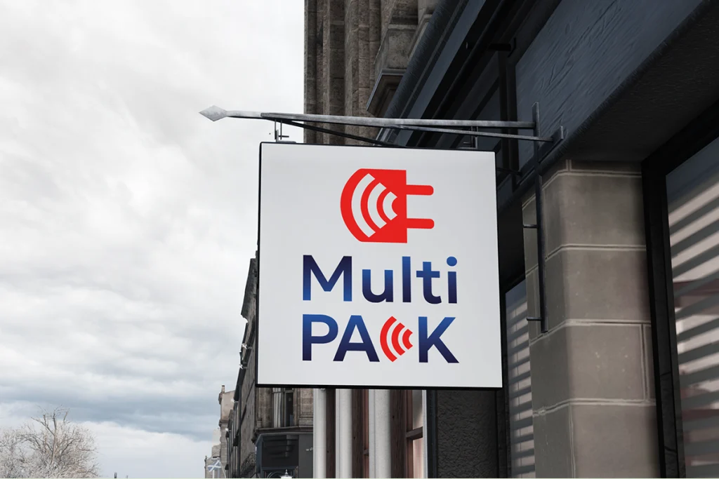 Le logo de Multipack mis en situation