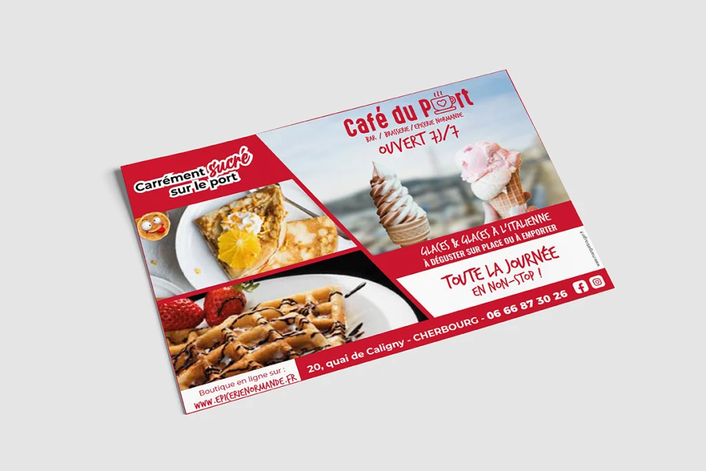 Annonce publicitaire pour le Café du Port