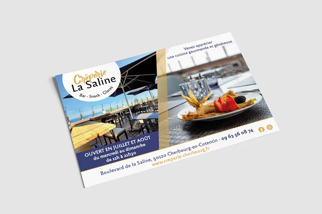 Annonce presse réalisée pour la Créperie de la Saline