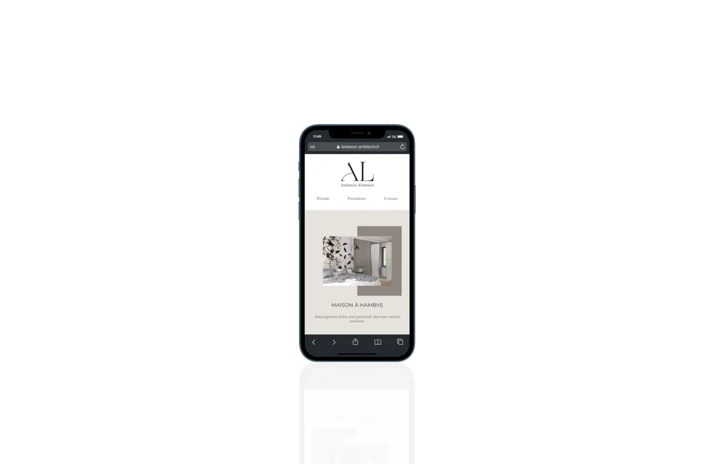 Site web d'Anaïs Leveneur vu sur mobile