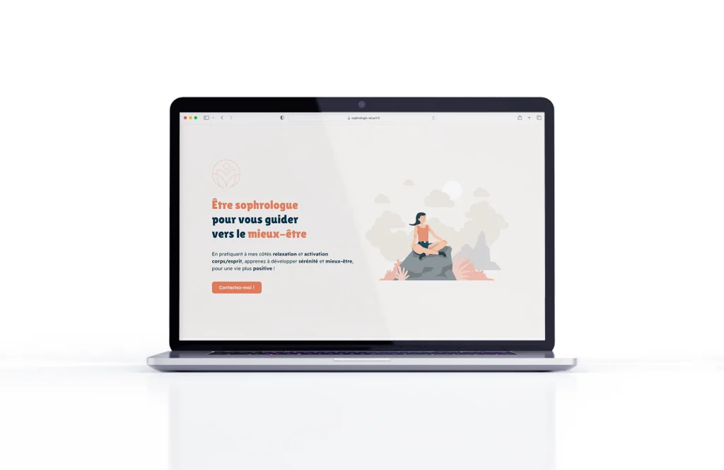 Site web d'Anne Laure Wicart vu sur ordinateur